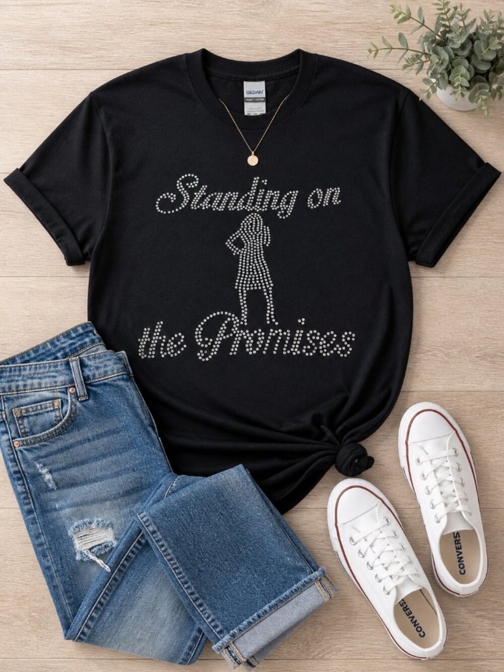 ✨ Standing on the Promises Rhinestone Tee ✨